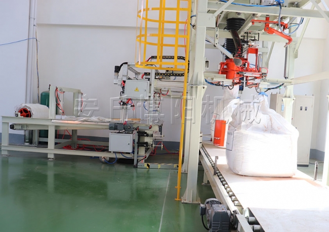 硝酸鉀粉全自動噸袋包裝機、全自動包裝稱工作流程